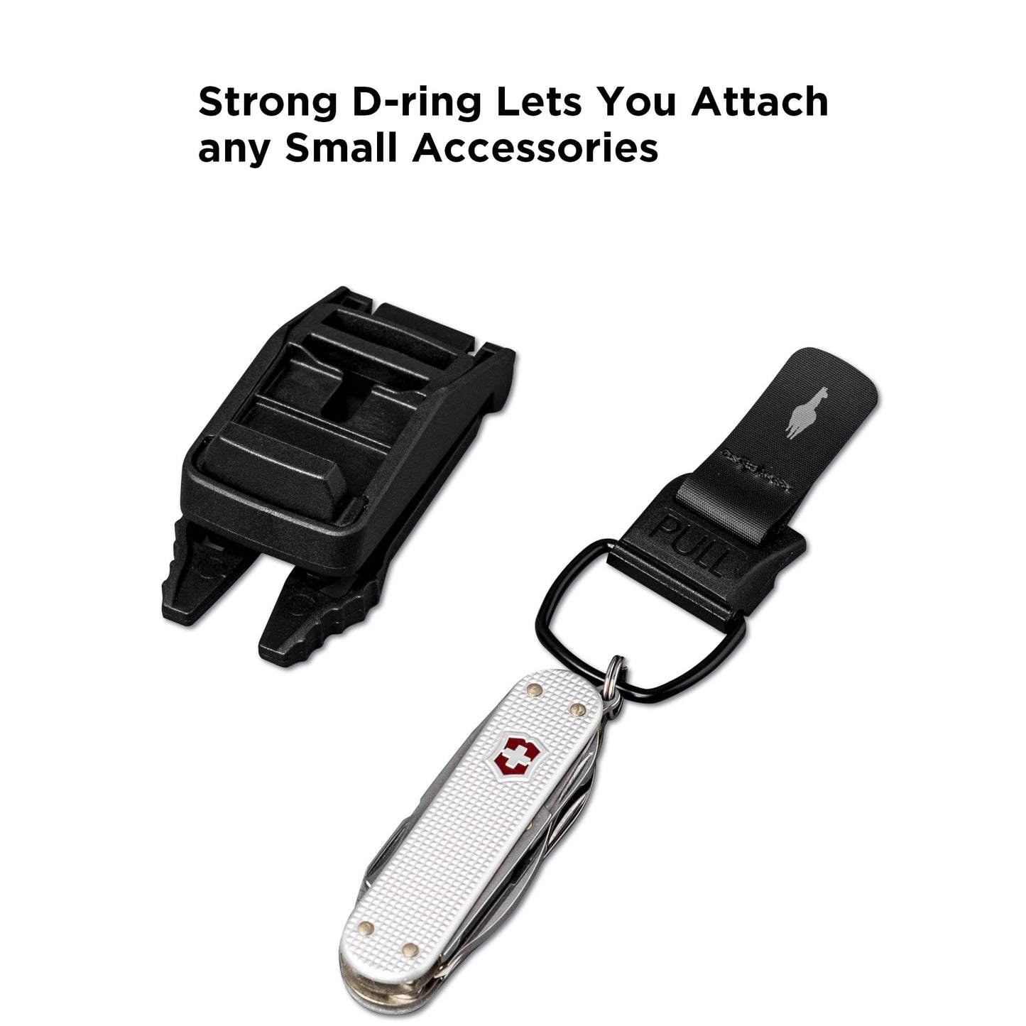 ALPAKA HUB Tactical Clip - EDC Gear Clips - MOLLE Accessories - Keychain Clip- Webbing Belt Clip with Locking Mechanism, Compatible with ALPAKA HUB Ecosystem