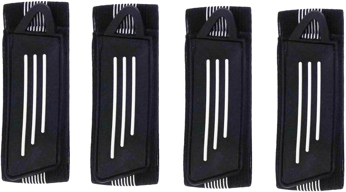 4/8 Pack Elastic Bike Bicycle Ankle Leg Riding Puttee Cycling Safety Bind Pant Bands Clip Strap Belt Fully Adjustable Cycling, Jogging, Camping