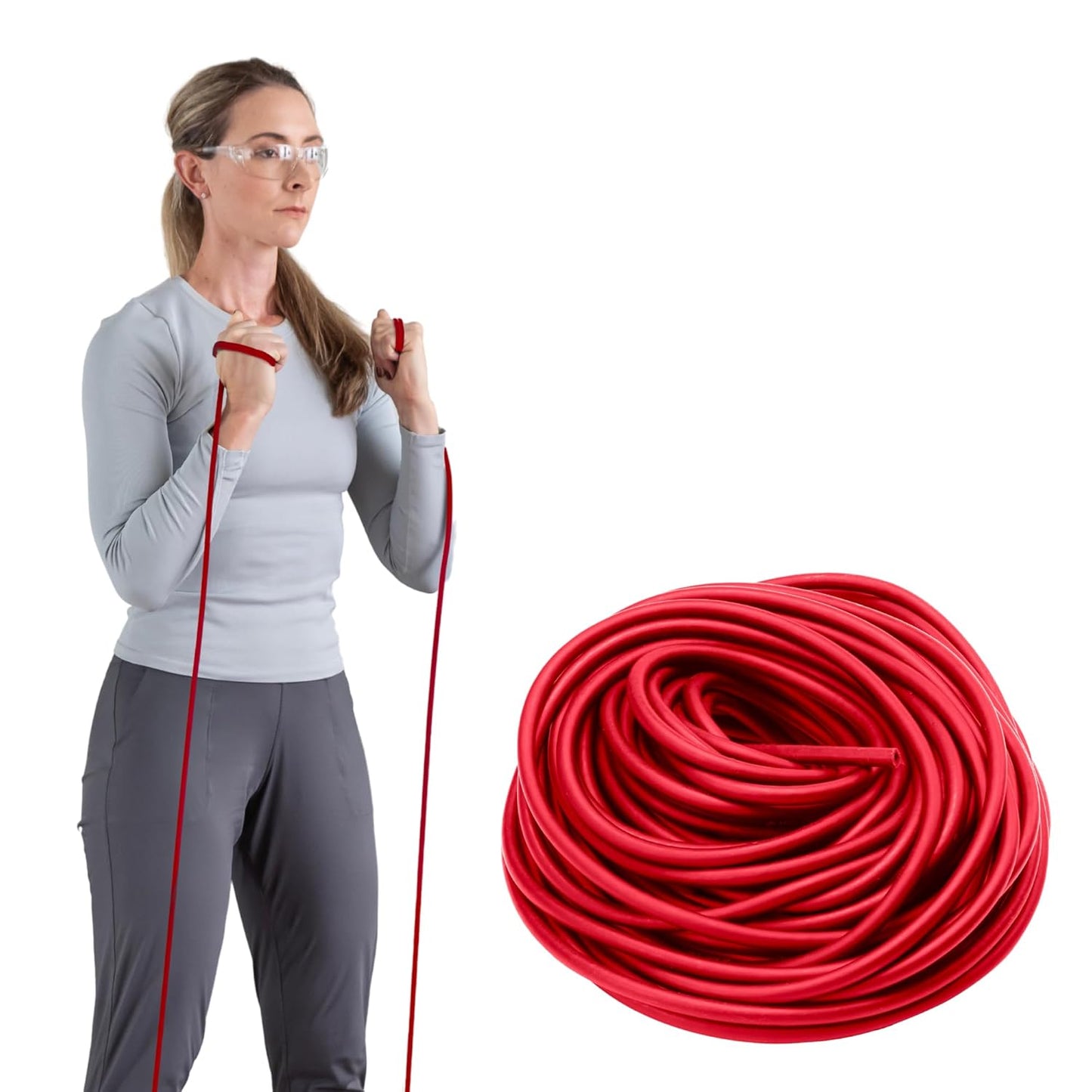 THERABAND Latex Resistance Tubing, Green, Heavy, Level 3, 100 ft Roll, Professional Grade Resistance Band for Exercise, Upper and Lower Body Workouts, Cut-to-Length, Color-Coded Levels