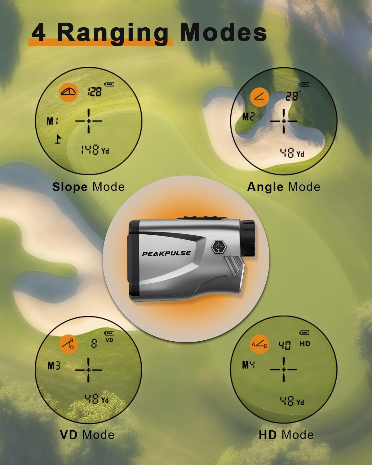 Golf Rangefinder 650/1200/1700 Yards Range Finder Golfing 6X Magnification 0.5 Yard Accuracy Flag Pin Lock Vibration Fast Focus