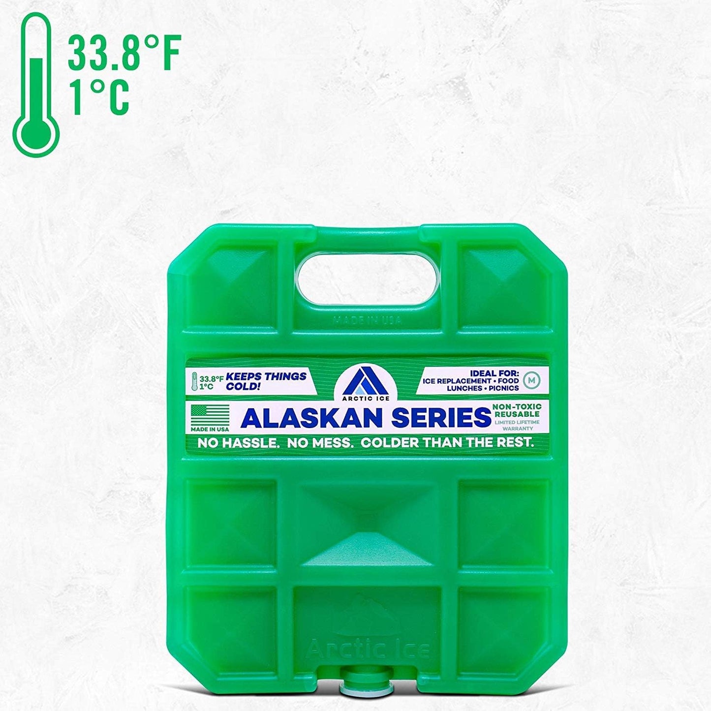 Arctic Ice Alaskan Series Reusable Ice Pack - Long-Lasting, Freezes at 32°F for Food & Drinks