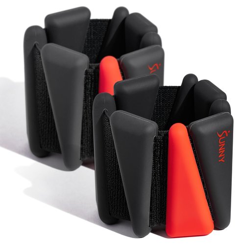 Sunny Health & Fitness 4 LB Wearable Arm Weights – Set of 2 (2 LB Each) – Adjustable Silicone Ankle Weights, Flexible Strap, Small Wrist Weights 2 LB for Walking, Yoga, Pilates, and More – NO. 103-2