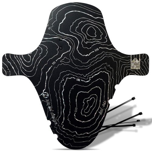 Riesel Design - Front Big Bike Fender for Face and Suspension Fork Protection - Secure Fit, for Enduro, Trail, All Mountain, Cross Country, Freeride, Downhill or E-MTB - KOL:OSS - Höhenlinien
