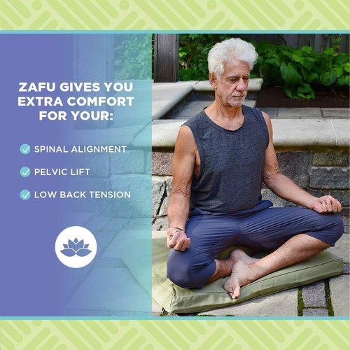BEAN PRODUCTS Zafu Meditation Pillows for Sitting on Floor, Yoga Cushion, Cotton/Buckwheat fill Yoga Pillow, Zafu Meditation Cushion, Zen Kneeling Prayer Pad- MADE IN USA - 14"x18" Oval - ORCHID