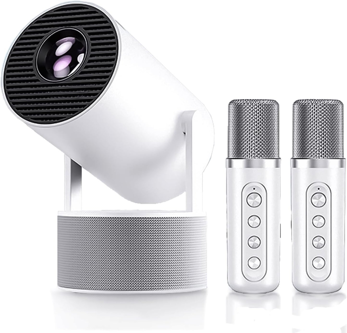 Mini Projector, HY300 PRO Portable Projector, Support 4K 1080P with Dual-Band WIFI6 5G Wireless 5.0 Bluetooth Android 11, 180° Rotatable, Auto Keystone Correction, 35"-130" Screen Video Projector