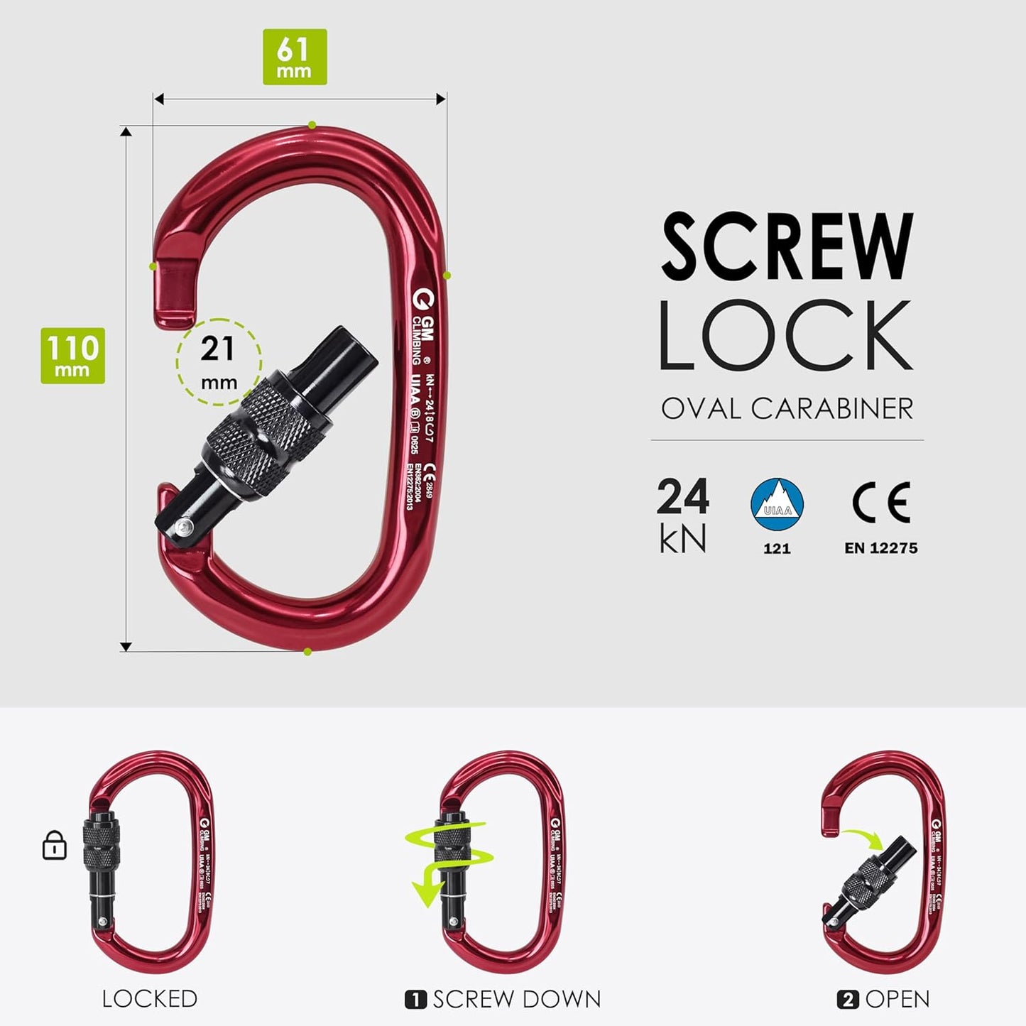 GM CLIMBING Haul Kit for 5:1 Mechanical Advantage Pulley Hauling Tensioning Load Releasing System Block and Tackle