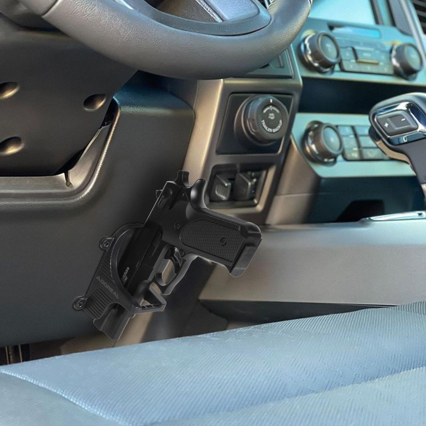 Adoreal Magnetic Gun Mount, Hole Free Gun Holster for Vehicle Home or Office, Side Magazine Magnetic Suction Concealed Gun Magnet for Pistol in Wall, Desk