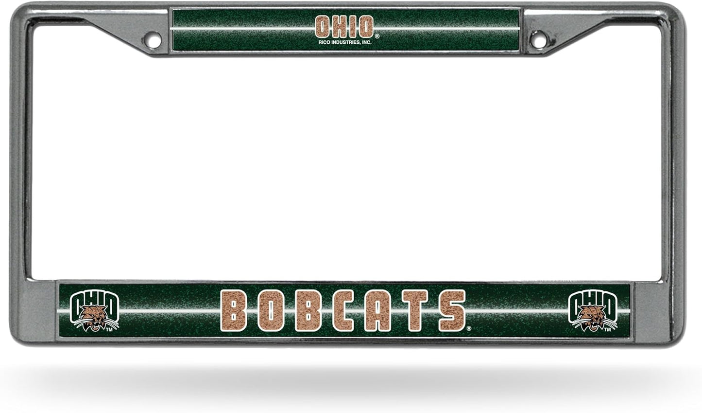 Rico Industries NCAA 12" x 6" Silver Bling Chrome Car/Truck/SUV Auto Accessory
