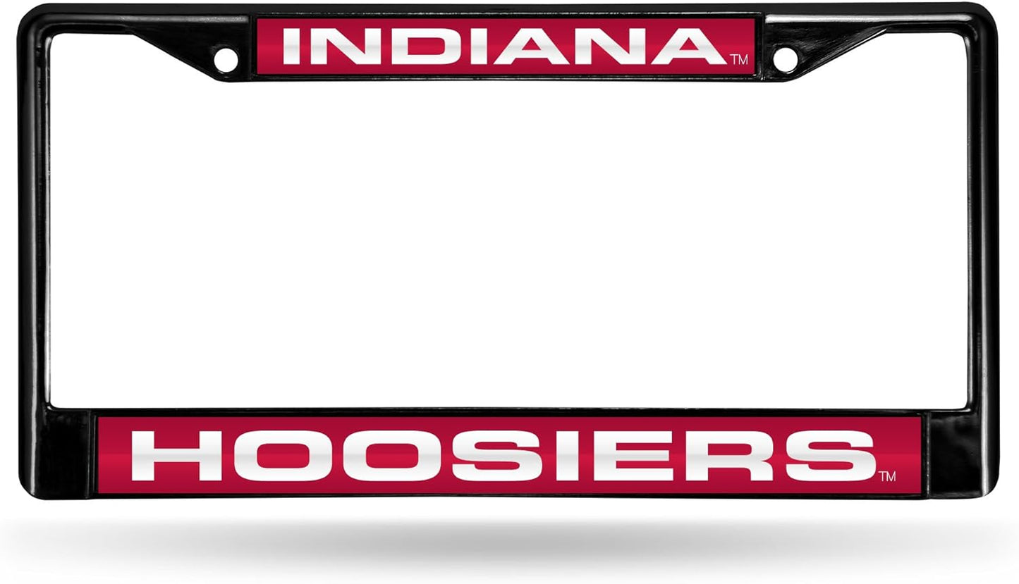 NCAA Black Laser Cut Chrome License Plate Frame for Car/Truck/SUV - 12x6" Auto Accessory