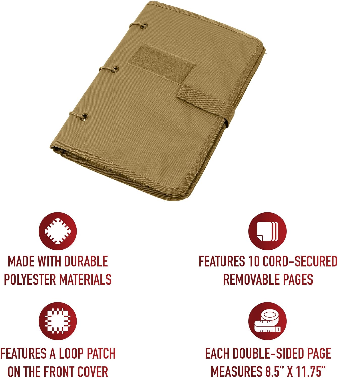 Rothco Hook & Loop Patch Book, Coyote Brown
