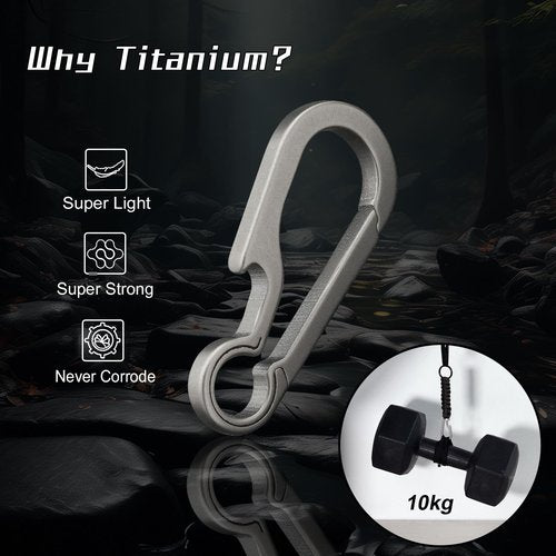 PJYTAC Titanium Carabiner Clip Small Hook EDC Small Heavy Duty Keychain Clips Anti-Lost Quick Release Key Chain for Keys Bottle Opener Keychains
