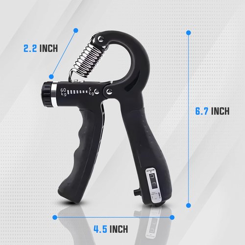 EcoVenture- Grip Strength Trainer Set (5 Piece), Forearm Strengthener, Forearm Adjustible Trainer Grip Exercise, No Slip, Adjustable Resistance