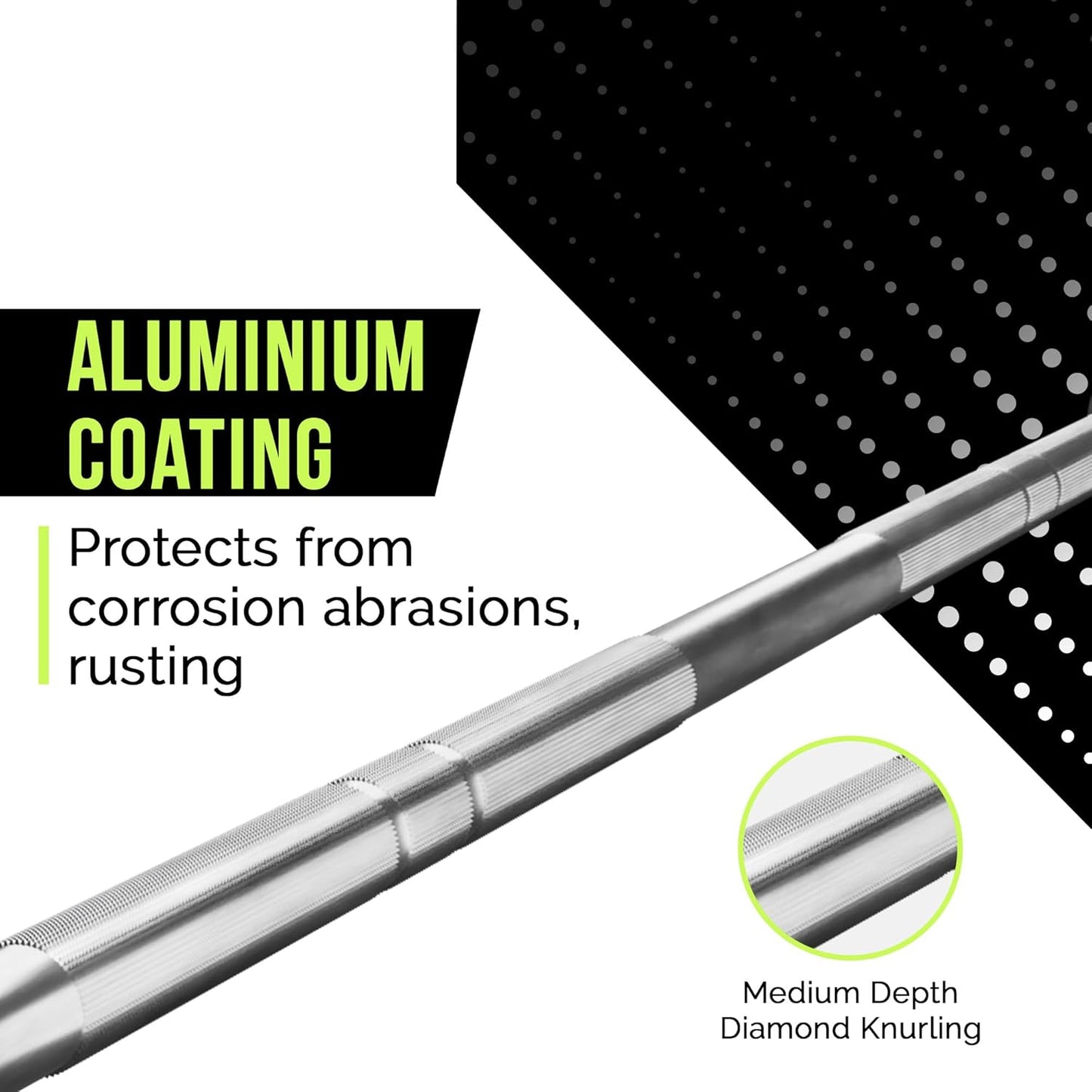 Olympic Training Barbell - 6FT 15LB & 7FT 45LB | 300LB & 1500LB Capacity | Ideal for Home & Commercial Gym Weightlifting