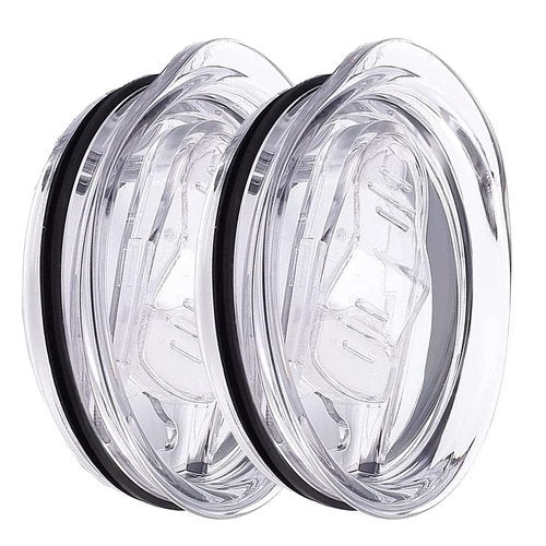 Compatible with Yeti Lids 30 oz Replacement Lid, Ozark Trail and More Splash Resistant Lids Spill Proof Tumbler Lid Clear Cup Silicone Sliding Covers BPA Free(30OZ 2 Pack)