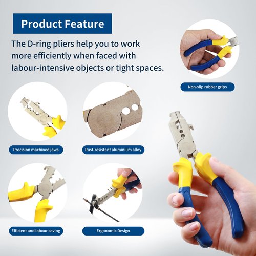 SPG Bow String Nock Point Pliers - D Loop Pliers with D Loop Material for Compound and Recurve Bowstring Arrow Nocks Points Bowstring Maintenance Kit(Plier,3 D Loop Strings,5 Archery Nocks)