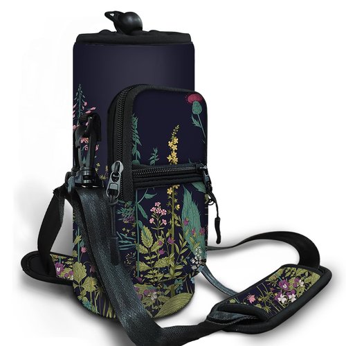 DINKY Water Bottle Carrier Bag, Water Bottle Carrier Holder with Adjustable Shoulder Strap, Sling Neoprene Water Bottle Pouch Sleeve for Hiking, Camping and Fishing, Compatible with 32 oz 40 oz