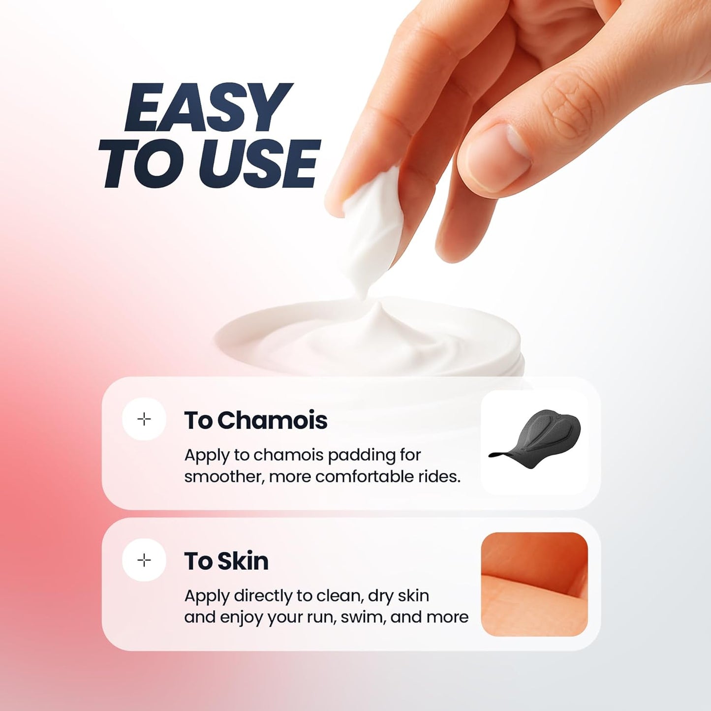 Anti-Chafe Chamois Cream for Cycling & Running – Non-Greasy, Sweat-Resistant Formula for Long Workouts
