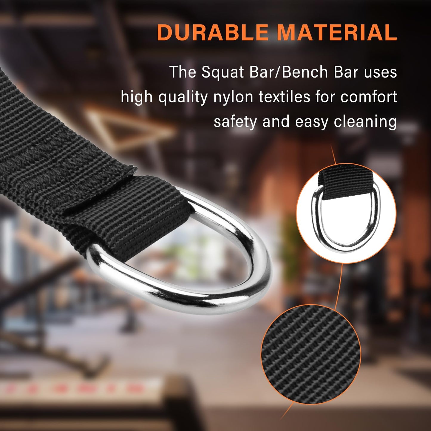 ArrogantF Bar Attachment Strap Compatible with Bowflex Home Gym Parts, Use for LAT, Squat and Bench Bars, Trains Upper Body: Shoulders, Back, Triceps, Biceps,Upper Body Strength Muscle Training
