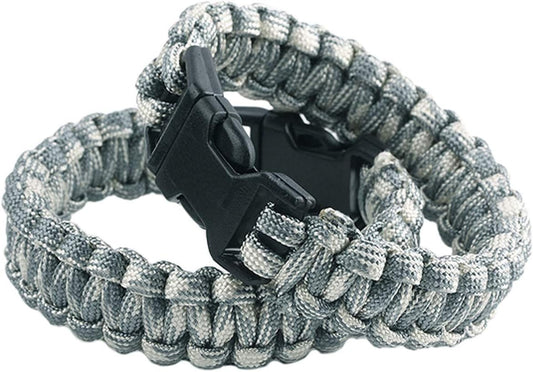 Survival Paracord Bracelet Outdoor Wraps Emergency 350 Parachute Bracelet 9inch Pack of 2