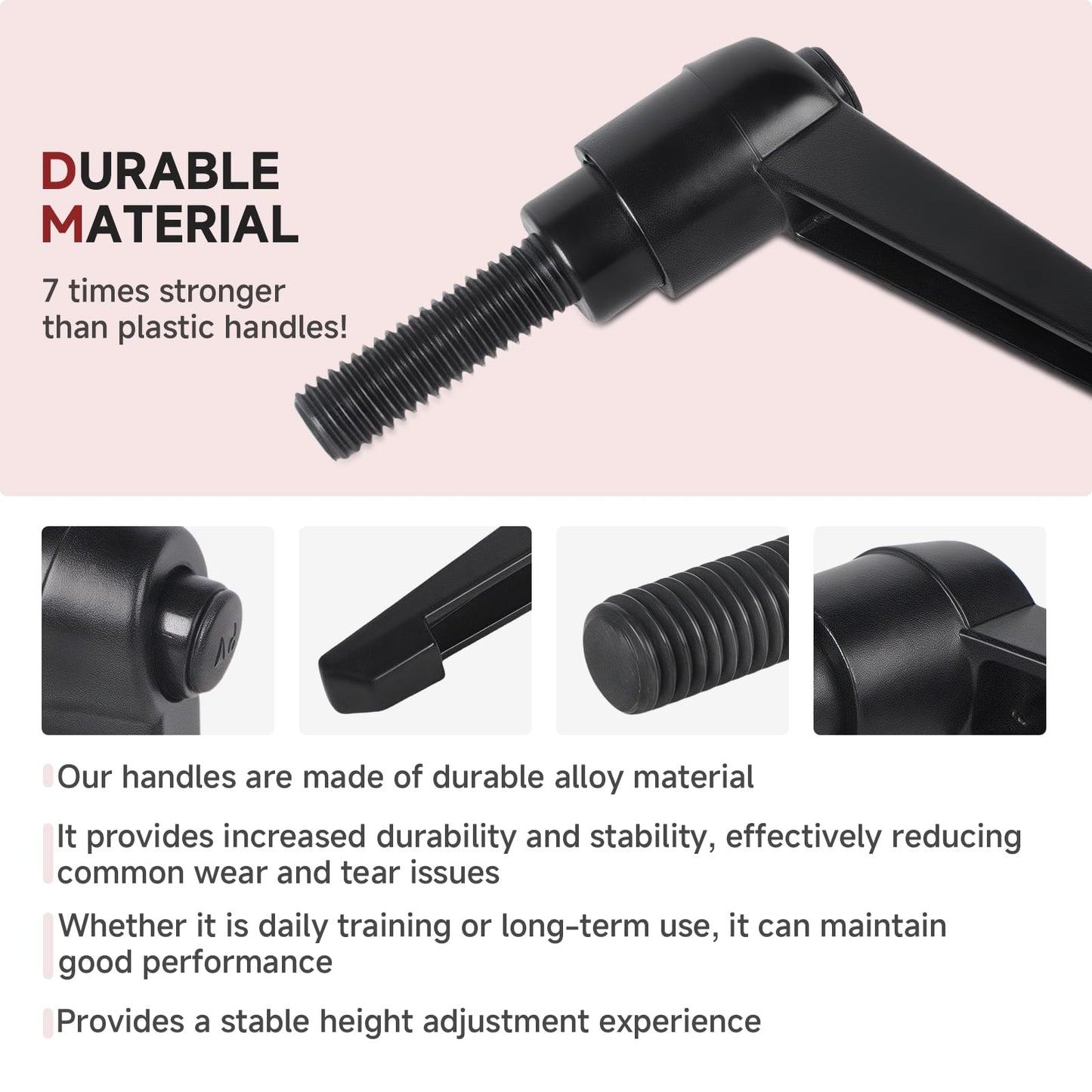 MUGLFPT Exercise Bike Seat and Handlebar Height Adjustment Handle Replacement Part - Compatible with Peloton Bikes, Adjustable Alloy L-Shaped Handle Accessory for Seat and Handlebar Height Adjustment