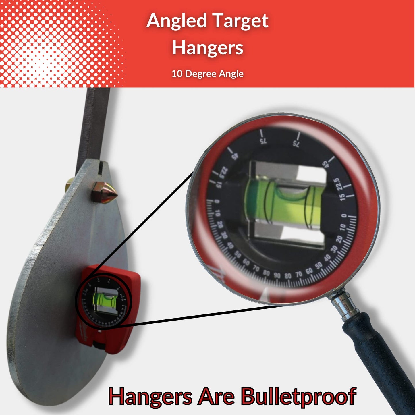AR600 Steel Shooting Gallery Set - 8/6/4x5/16 for Rifles to 1500fpe .223/5.56 All Pistols Handguns