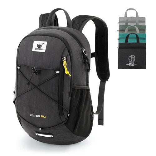 SKYSPER Foldable Small Backpack – 20L Lightweight Hiking Daypack with Chest Belt Packable Travel Rucksack for Women Men