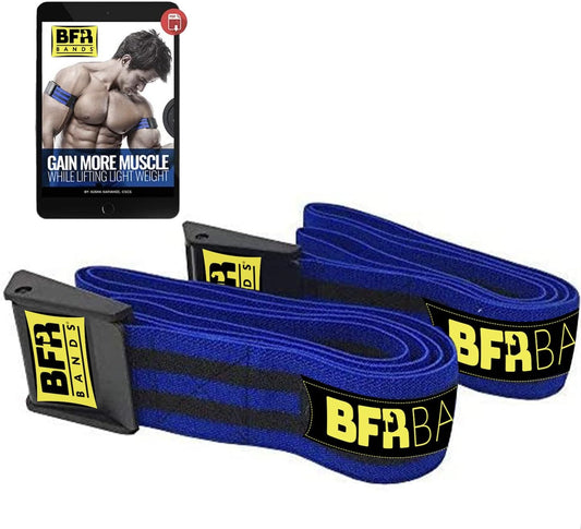 PRO Blood Flow Restriction Bands for Arms, Legs & Glutes Occlusion Training, Help Gain Muscle Without Heavy Weight Lifting, Quick-Release Strong Elastic Strap for Men & Women