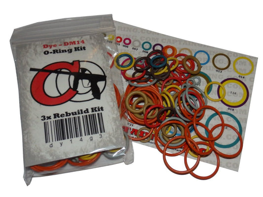 Piranha USP, R6, GTI, GSX, SRT, EXT, EVO - Color Coded 3X Oring Rebuild Kit