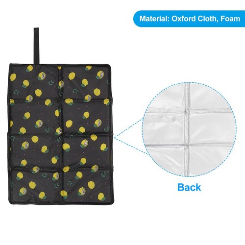 PATIKIL 15.7"x11.6"x0.4" Foldable Hiking Seat Pad, Cushion Sitting Pads Foam Mat Ultralight Waterproof for Outdoor Camping Picnic Stadium, Yellow Black