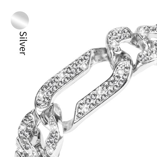 Yimofy Metal Band Compatible with Fitbit Luxe Bands for Women Shiny Rhinestone Bracelet Strap Adjustable Replacement Bands for Fitbit Luxe Tracker (Silver)