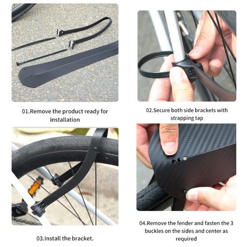 NELboNs Bike Fender for Road Mountain Bike Rear Wheel Tire Mud Guard Fender Foldable and Light Weight Adjustable Design Mudguard