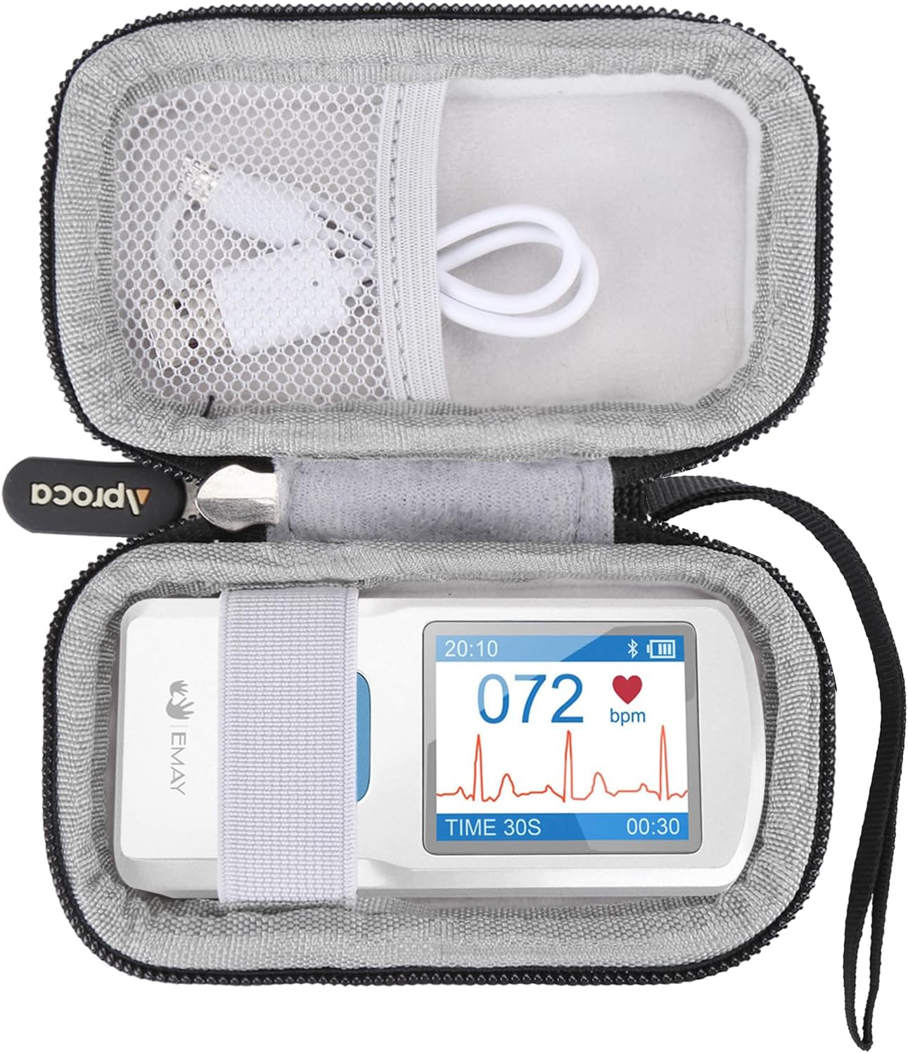 Aproca Hard Travel Storage Case, for EMAY Portable ECG Monitor Wireless EKG Monitoring Devices