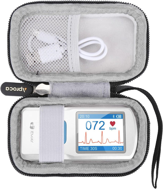 Aproca Hard Travel Storage Case, for EMAY Portable ECG Monitor Wireless EKG Monitoring Devices