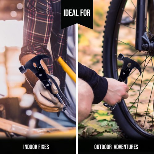 Hammer Multitool 15 in 1 - Multitool for Men. Compact Camping Multi Tool. Backpacking & Camping. Survival and Emergency Tool. Father's Day Gifts for Men, Dad. Pocket Tool