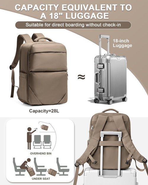 CADOLIM Large Travel Backpack Carry On Flight Approved Carry On Backpack For Women Airplanes Backpack For Travel Backpacks