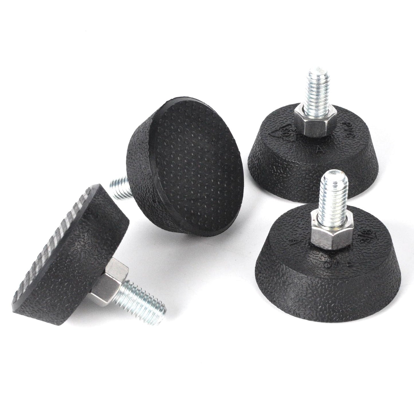 Anvpkun (4 Pack Upgrade 3/8" Spin Bike Foot Pads Compatible with Peloton Bike Replacement Parts Non-Slip Shock-Absorbing Leveling Feet with Sound-Proof Rubber for Exercise Bike Leveling