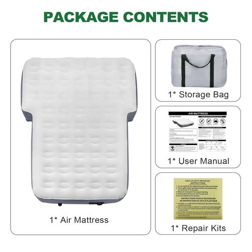 Sokeface 10inch Ultra Thick SUV Air Mattress Camping Bed with Built in Pump for 2 Persons