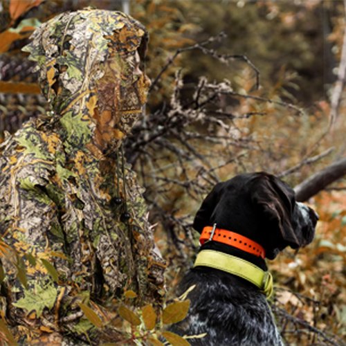 Ghillie Suit, Adult 3D Leafy Suit for Hunting, Hunting Gear Including Leafy Jacket, Camo Hunting Pants and Carry Bag, Lightweight Leafy Camo Suit for Turkey Hunting, Outdoor Jungle and Halloween M