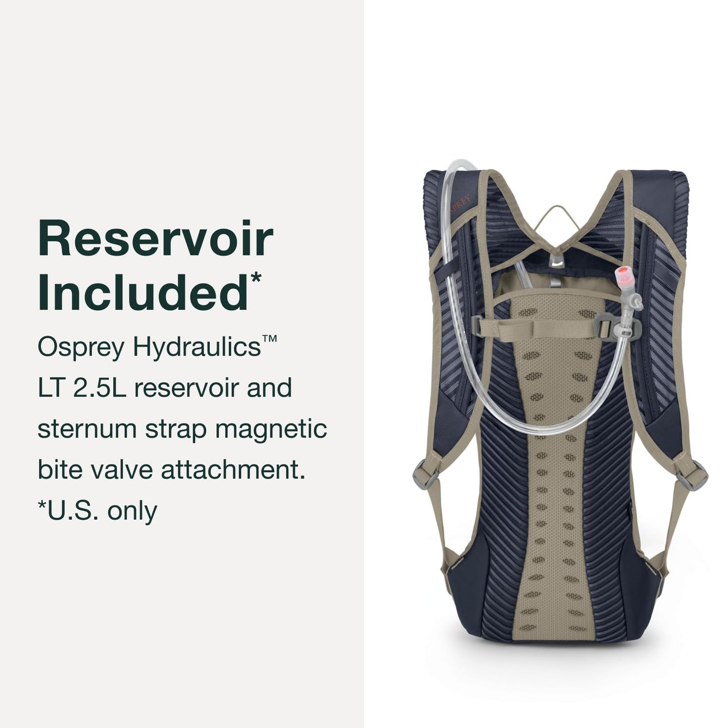 Osprey Kitsuma 3L Women's Biking Backpack with Hydraulics Reservoir, Space Travel Grey