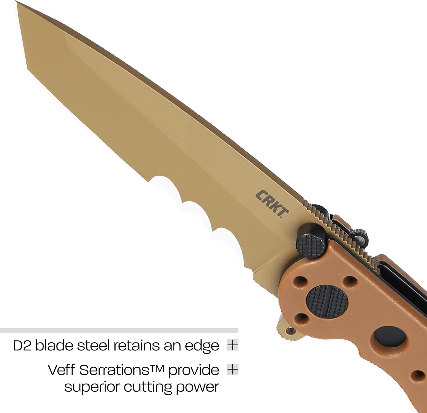 CRKT M16-10KZ EDC Folding Pocket Knife: Everyday Carry, Black Serrated Edge Blade, Tanto, Automated Liner Safety, Nylon Handle, Pocket Clip