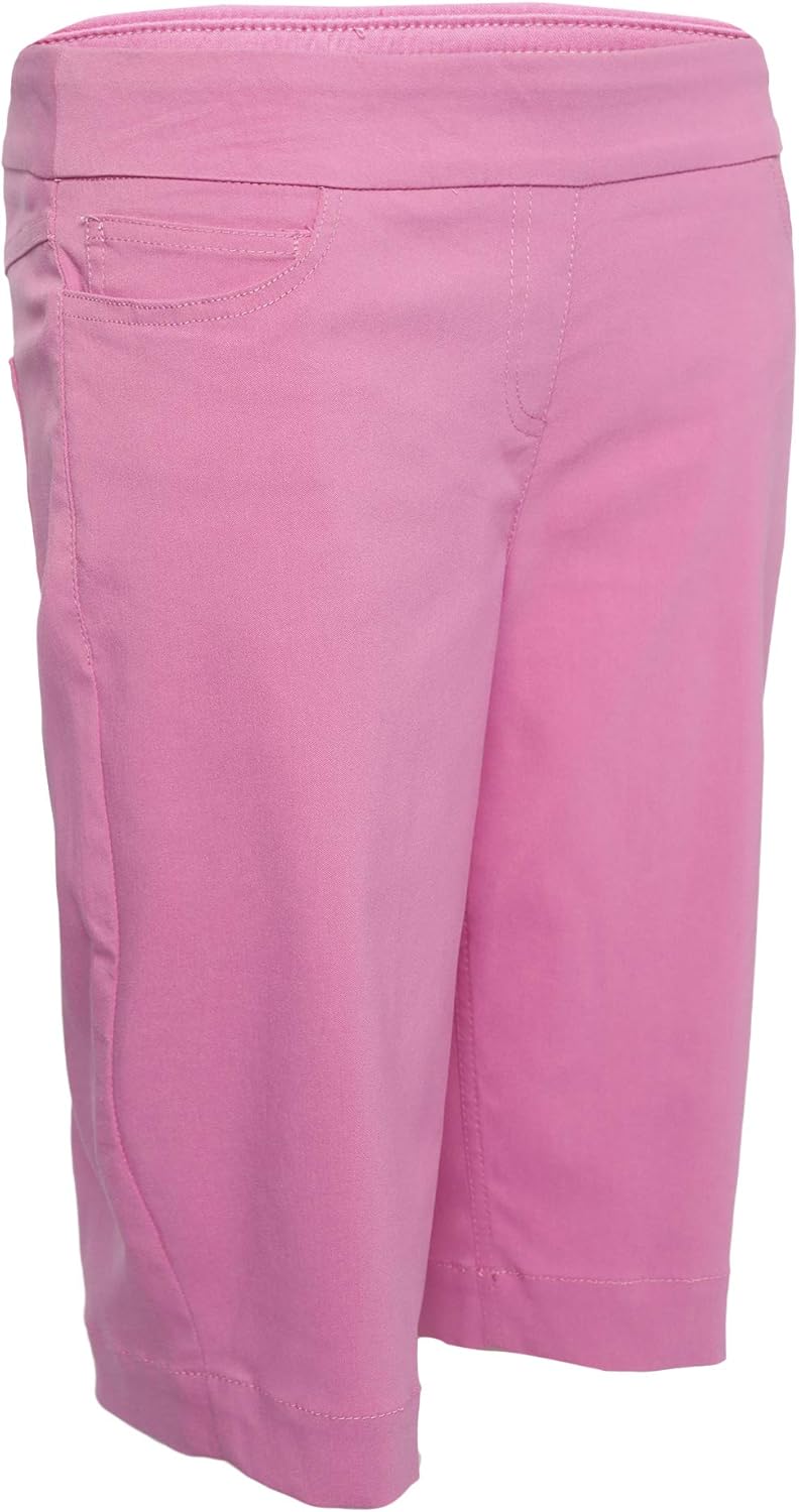 SLIM-SATION Women's Golf Wide Band Pull On Short with Real Pockets