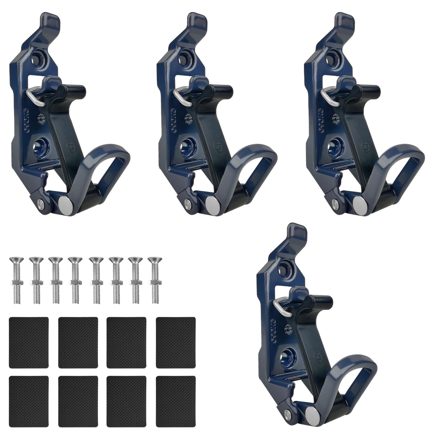 4 PCS Shovel Mount for Roof Rack Overland Gear Rotopax Mount Shovel Holder for Truck Tool Holder,Rubber Clamp Grip Mounting Kit Fits Shovel Holder Wall Mount, and Pole Clamp