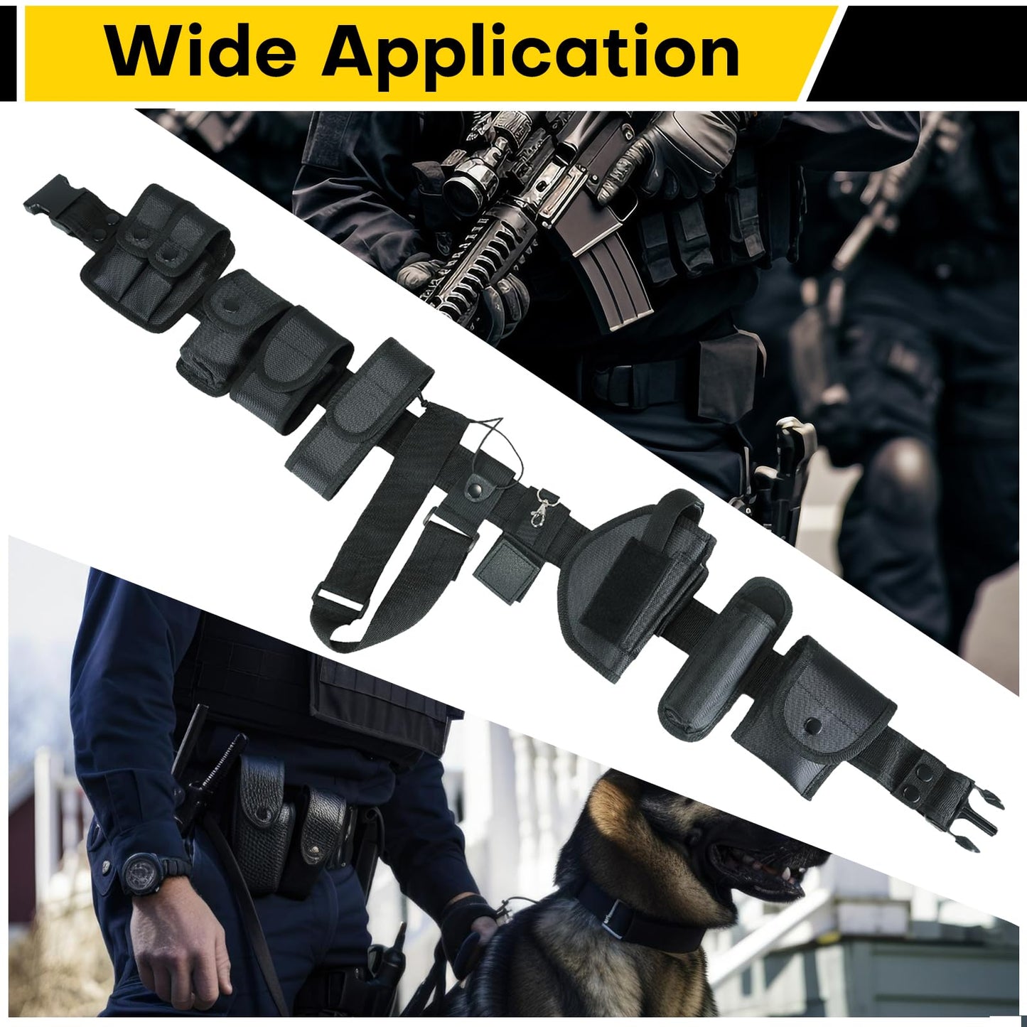 Acymner 10 in 1 Duty Belt Utility Belt | Ultimate Tactical Belt Set for Law Enforcement, Versatile Police Security Guard Military Modular Equipment System Molded Duty Belt