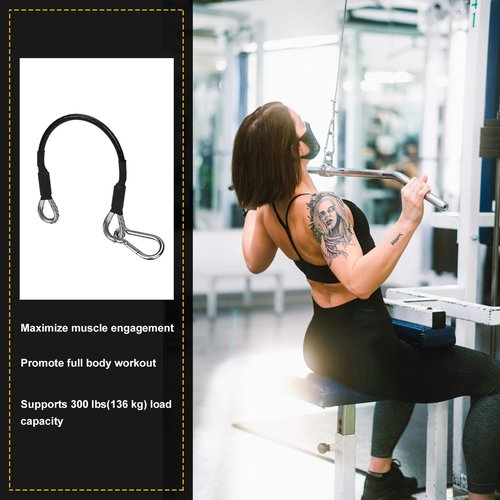 NQEUEPN 4pcs 10" Gym Extension Cable with Carabiner, Fitness Extension Cable Replacement Compatible with Bowflex Home Gym Machine Accessories for Leg Extension, LAT/Tricep Pull Down