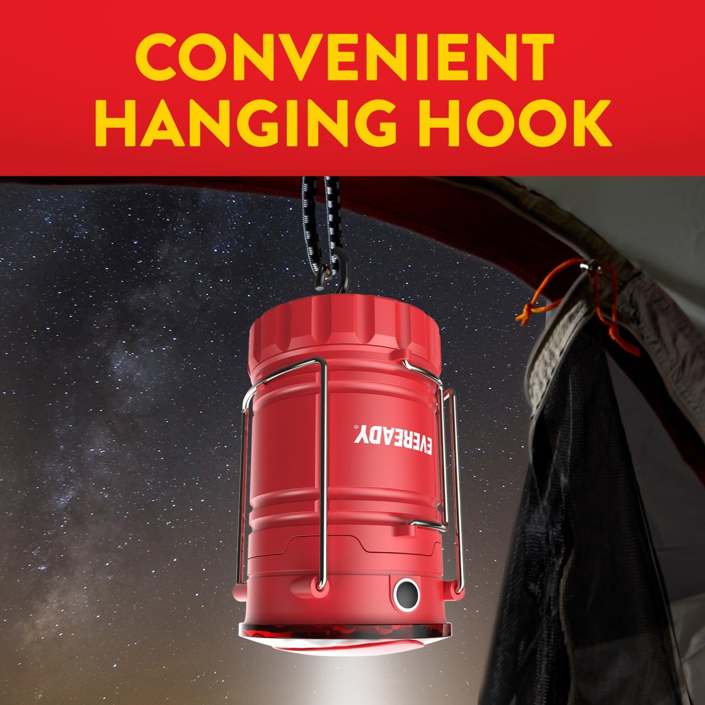 Eveready LED Camping Lantern 360 PRO (3-Pack), Super Bright Tent Lights, Rugged IPX4 Water Resistant LED Lanterns, 100 Hour Run-time (Batteries Included)