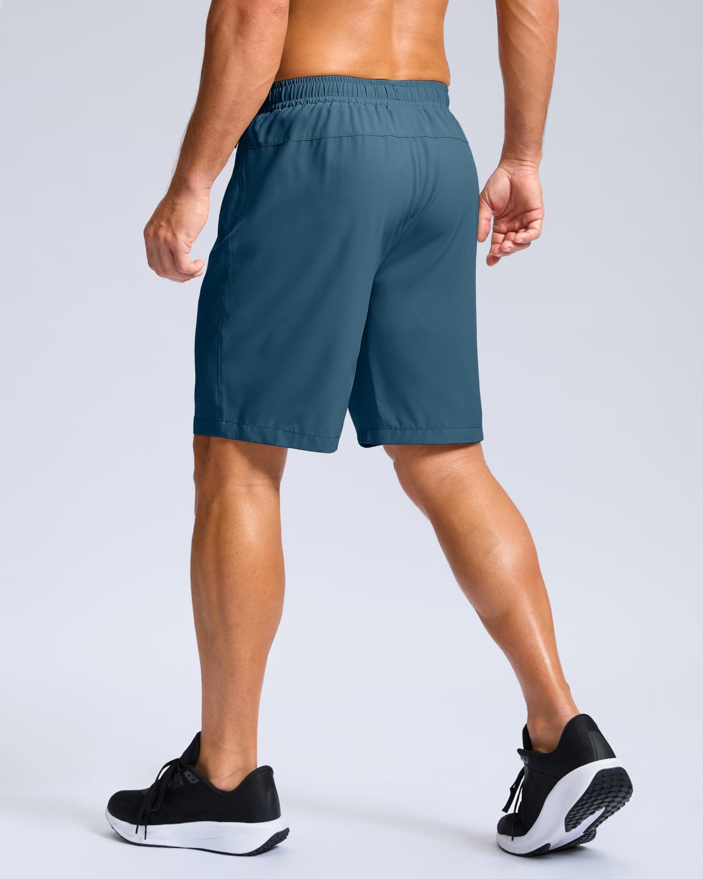 G Gradual Men's Athletic Running Shorts with Zipper Pockets Quick Dry 7"/ 5"/ 9" Workout Gym Shorts for Basketball Hiking(Dusty Blue,9S)