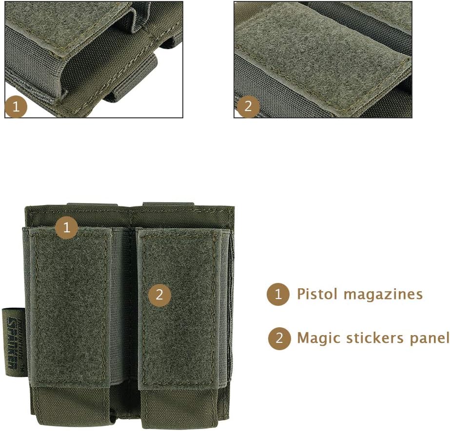 EXCELLENT ELITE SPANKER Tactical Open Top Double/Triple Pistol Mag Pouch for Glock M1911 92F Magazines 40mm Grenade