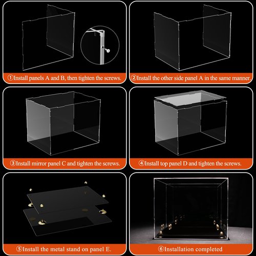 Xiomot Football Helmet Display Case Full Size with Mirror Back and Black Base Dustproof Clear Acrylic Display Case for Basketball Sports Memorabilia