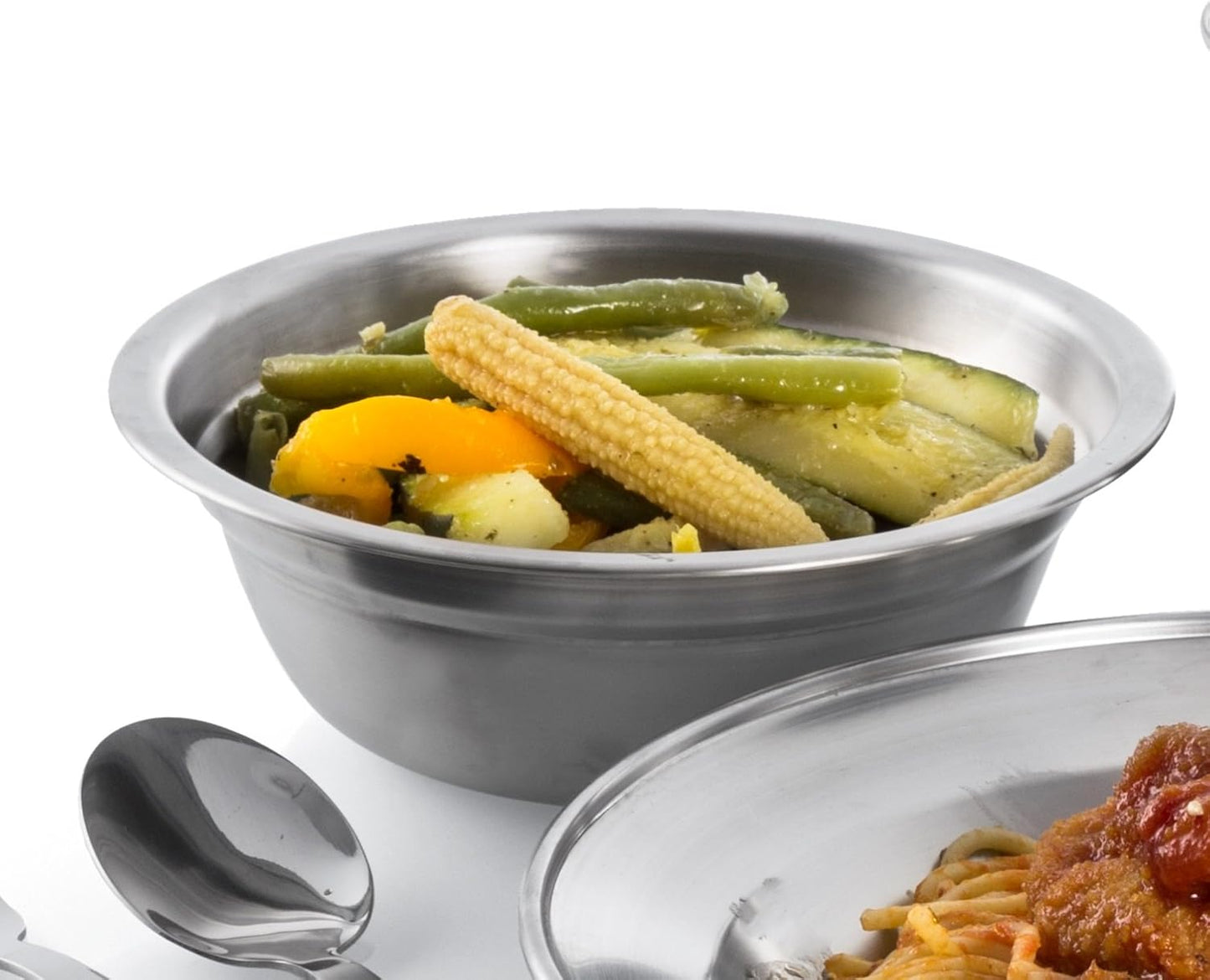 Stainless Steel Bowl Set - 6-Inch Portable Dinnerware with Travel Bag for Camping, Hiking & Picnics