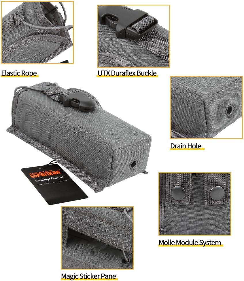 EXCELLENT ELITE SPANKER Tactical Universal Radio Holster Pouch Holder Case Bag Molle Adjustable Military Walkie Talkie Holder